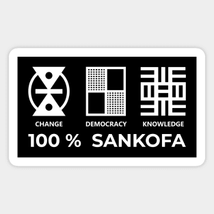 100% Sankofa. African Adinkra Symbols | Black Pride| Afrocentric Magnet